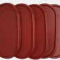 5 X New Tupperware Modular Mates Oval Replacement Top Lid Seal #1616 Dark Red