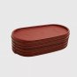 5 X New Tupperware Modular Mates Oval Replacement Top Lid Seal #1616 Dark Red