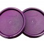 Tupperware Modular Mates MM Purple Dewberry Round Storage Container Lid (2) Set