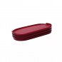 Tupperware Modular Mates Oval Replacement Top Lid Seal #1616 Dark Red Set of 3