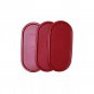 Tupperware Modular Mates Oval Replacement Top Lid Seal #1616 Dark Red Set of 3