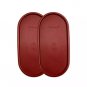 Tupperware Modular Mates Oval Replacement Top Lid Seal #1616 Dark Red Set of 2