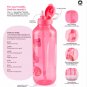 Tupperware Aquavibe Pink Beverage Fridge Water Tumbler Bottle 2.0L Straw Handle
