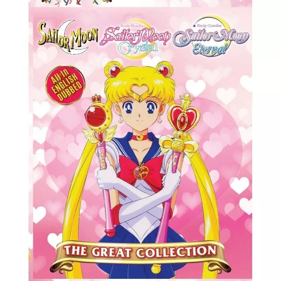 Sailor Moon DVD Complete Collection English Dub Series (Season 1-6+4 Movies)