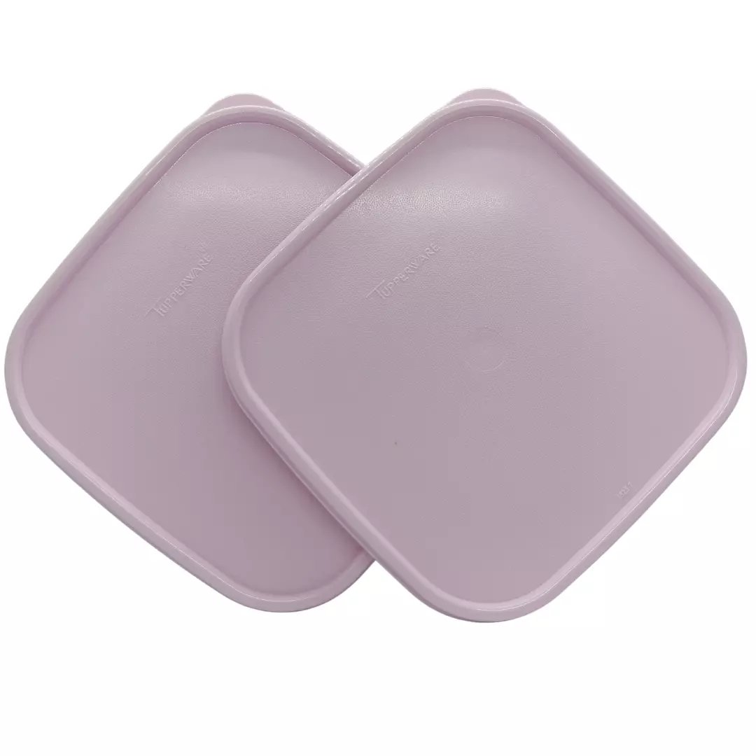2 Tupperware Modular Mates Square Lid Pink Replacement Seal #1623