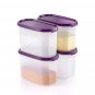 Tupperware Modular Mates MM Oval II 1.1L (2) Purple Food Storage Containers Set