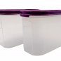 Tupperware Modular Mates MM Oval II 1.1L (2) Purple Food Storage Containers Set