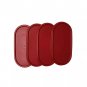 Tupperware Modular Mates Oval Replacement Top Lid Seal #1616 Dark Red Set of 4