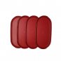 Tupperware Modular Mates Oval Replacement Top Lid Seal #1616 Dark Red Set of 4
