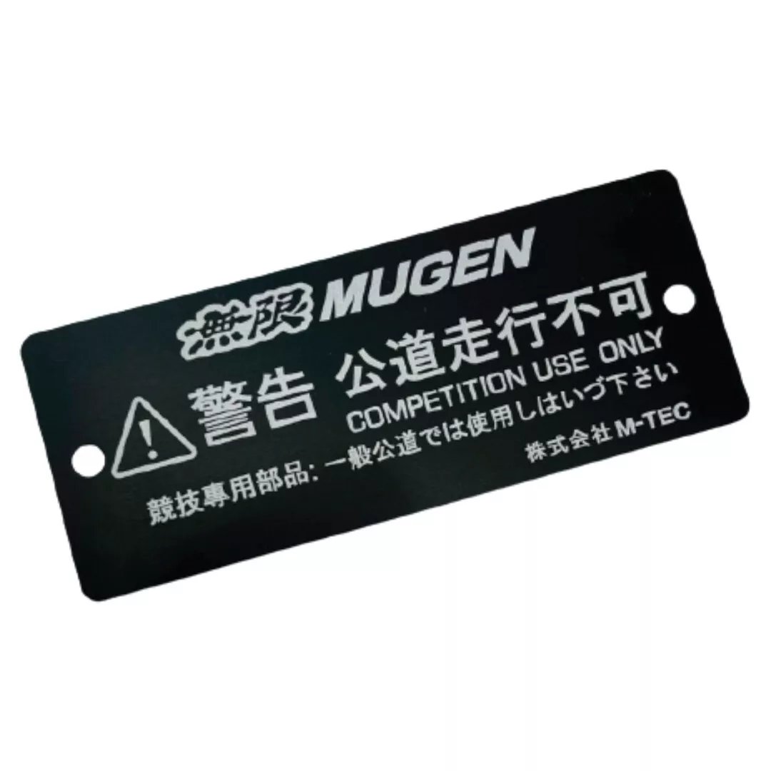 Mugen Aluminum Laser Engraving Emblem Competition JDM PLATE FREE SHIPPING