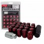 17 HEX RAVS Racing Red 32mm Steel Wheel Lug Nuts M12x1.5 20pcs/set FREE SHIPPING