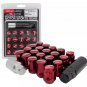 17 HEX RAVS Racing Red 32mm Steel Wheel Lug Nuts M12x1.5 20pcs/set FREE SHIPPING