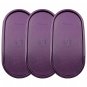 3 Pcs Genuine Tupperware Modular Mates Oval Lid Replacement Seal Cover No. #1616