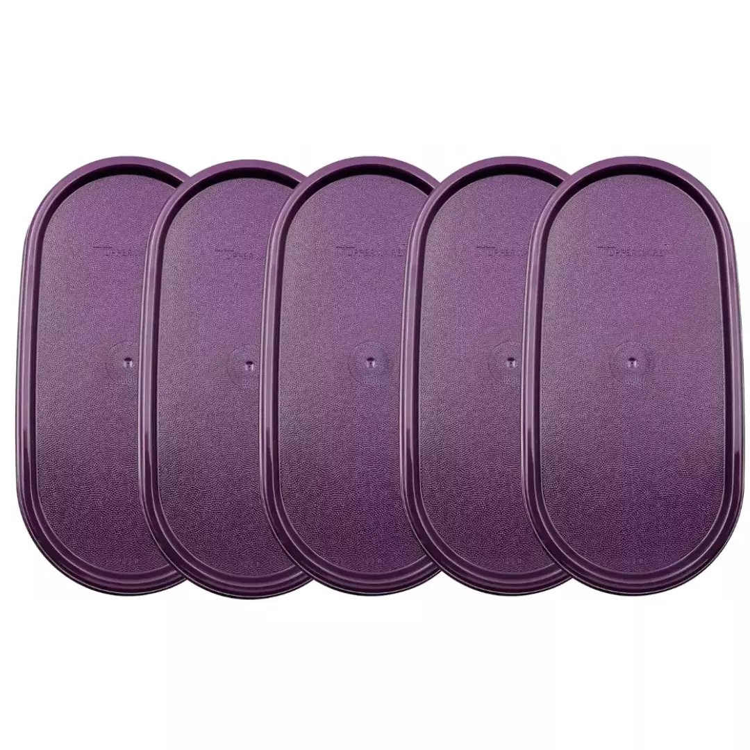 5 Pcs Genuine Tupperware Modular Mates Oval Lid Replacement Seal Cover No. #1616
