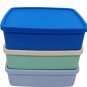 Tupperware Large Square Away 620ml Lid #1459 Container #1458 Set of 3 Meal Pack