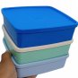 Tupperware Large Square Away 620ml Lid #1459 Container #1458 Set of 3 Meal Pack