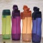 Tupperware Slim Eco Bottle 500ml 16.9oz With Straw & Handle Set Of 2 Bottles
