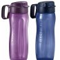 Tupperware Slim Eco Bottle 500ml 16.9oz With Straw & Handle Set Of 2 Bottles