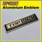 Top Secret Aluminum Badge JDM Emblem Top Secret