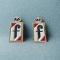 Pininfarina F Emblem 2pcs NEW Metal Alfa Fiat Maserati Coupe Ferrari F40 308 F50