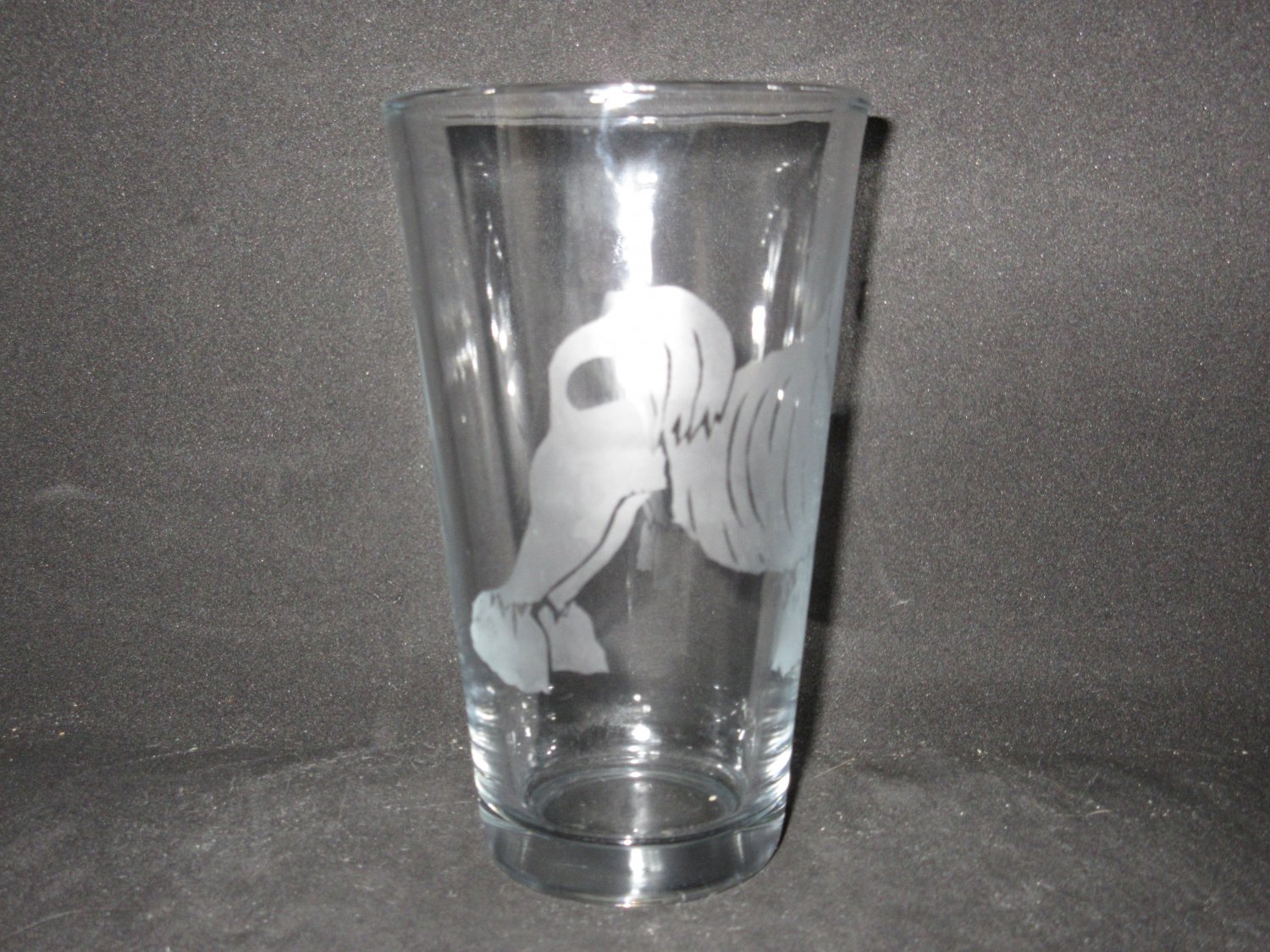 NEW ETCHED LOWCHER 13 OZ DRINKING GLASS TUMBLER