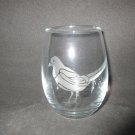 NEW ETCHED MAGPIE 12 OZ STEMLESS WINE GLASS TUMBLER