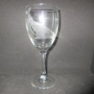 NEW ETCHED RIGHT WHALE STEMMED WINE GLASS