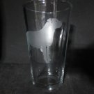 NEW ETCHED STAFFORDSHIRE TERRIER 13 OZ DRINKING GLASS TUMBLER
