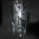 NEW ETCHED STARFISH 13 OZ DRINKING GLASS TUMBLER