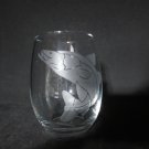 NEW ETCHED SNOOK 12 OZ STEMLESS WINE GLASS TUMBLER