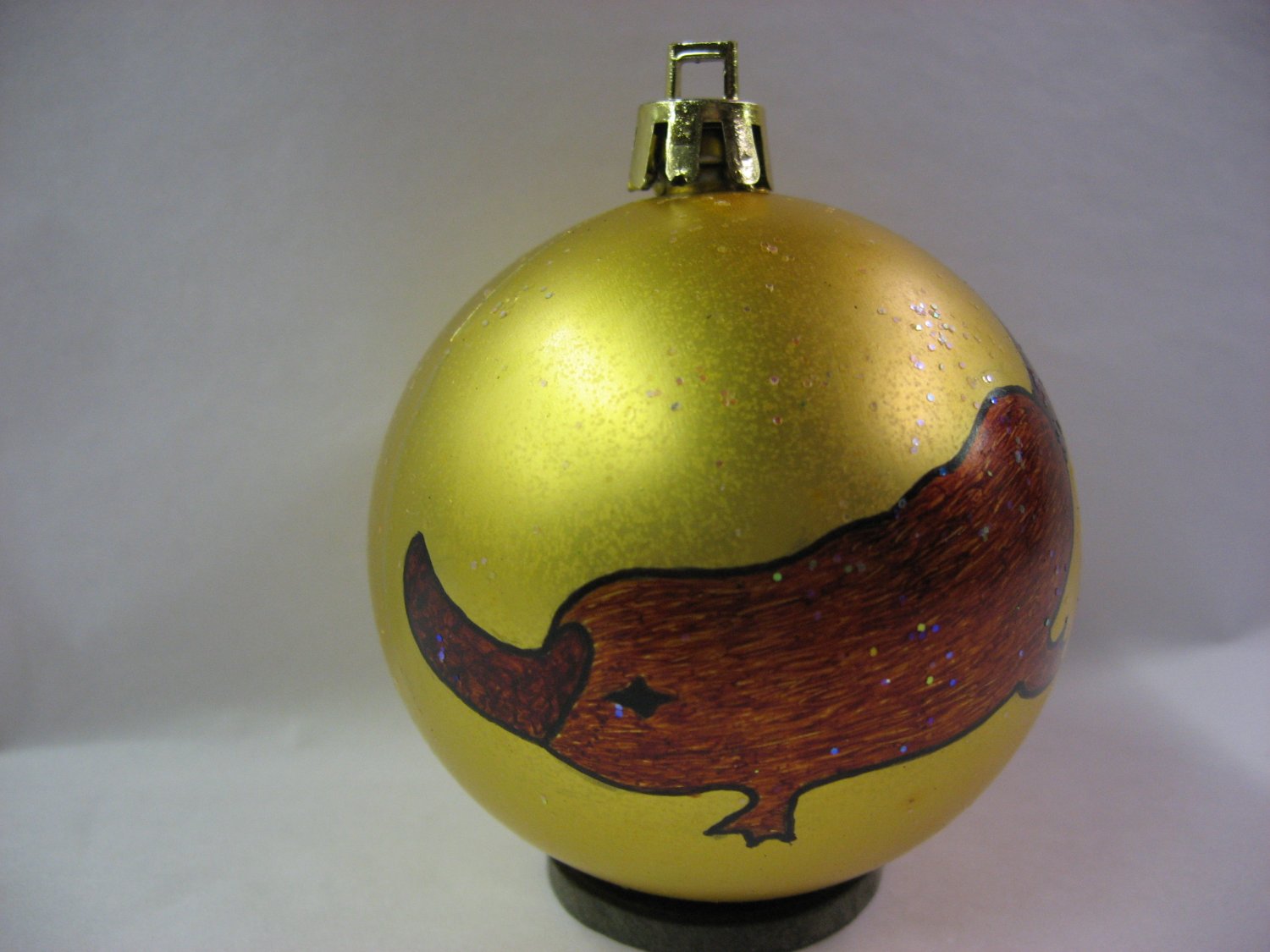 BOGO NEW HANDPAINTED PLATYPUS UNBREAKABLE CHRISTMAS BALL ORNAMENT