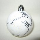 NEW HANDPAINTED ROCKY MOUNTAIN GOAT UNBREAKABLE CHRISTMAS BALL ORNAMENT