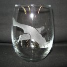NEW ETCHED ALBATROSS 12 OZ STEMLESS WINE GLASS TUMBLER