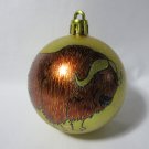 NEW HANDPAINTED MUSK OX UNBREAKABLE CHRISTMAS ORNAMENT BALL
