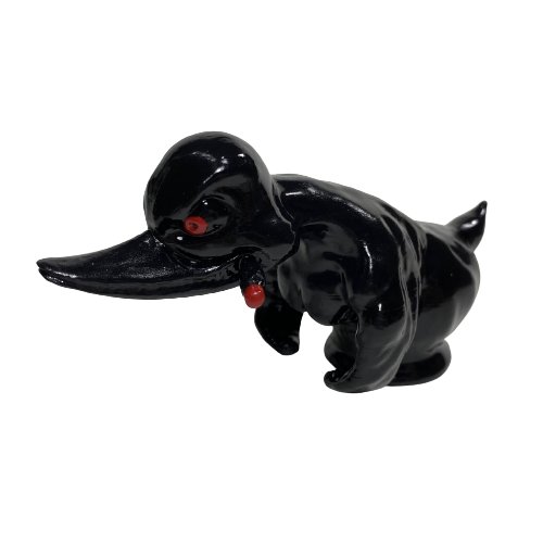 Bad angry duck with red eyes from Death Proof hood ornament car radiator mascot