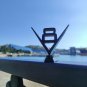V8 hood ornament (car radiator mascot)