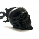 Flaming skull (Ghost Rider) hood ornament (car radiator mascot)