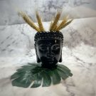 Buddha head flower pot, vase, napkin holder, desk decor, organizer from plastic