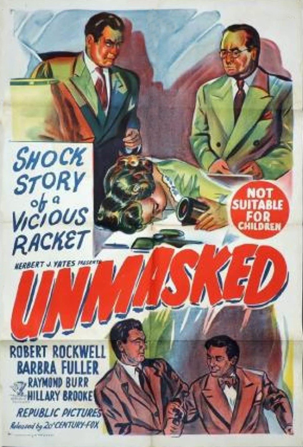 UNMASKED 1950 RARE CRIME DRAMA ON DVD-R