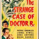 THE STRANGE CASE OF DR RX 1942  RARE CRIME / HORROR THRILLER