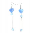 Blue Heart Earrings