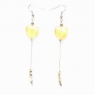 Yellow Heart Earrings