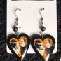 Frankensteinâs bride - Frankenstein and Bride Heart Dangle Earrings