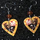 For the love of Horror Chuck and Tiff Heart Shaped Tableau Dangle Earrings For the love of Horror Chuck and Tiff Heart Shaped Tableau Dangle Earrings