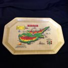 Historical Map Illustrated Cyprus Island Tray