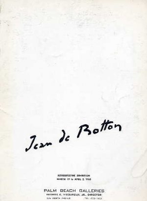 Jean de Botton  MODERN ART Painting Humanized Abstraction RETROSPECTIVE Exhibition Catalog