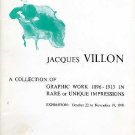 Jacques Villon Graphic ART Prints Watercolor Paintings ETCHING Catalog