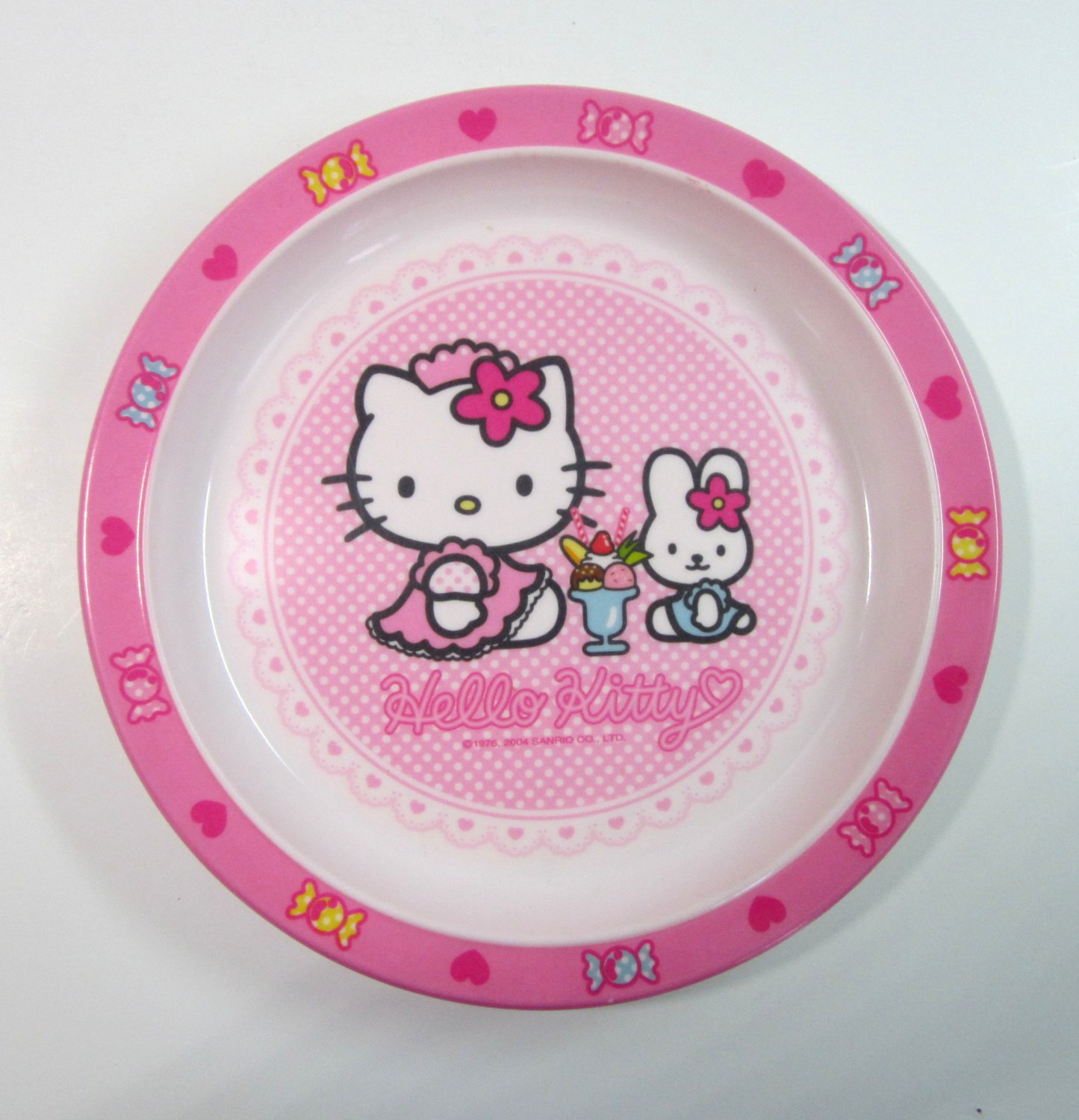 Vintage 2004 Sanrio Hello Kitty and Miffy Bunny Pink Melamine Plastic ...