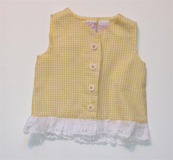 Infant Baby girl Gingham Summer Blouse 12 m NEW