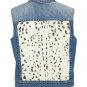 MOTHER DENIM Even Hippies Get the Blues THE BRUISER VEST Leopard Back Print XS